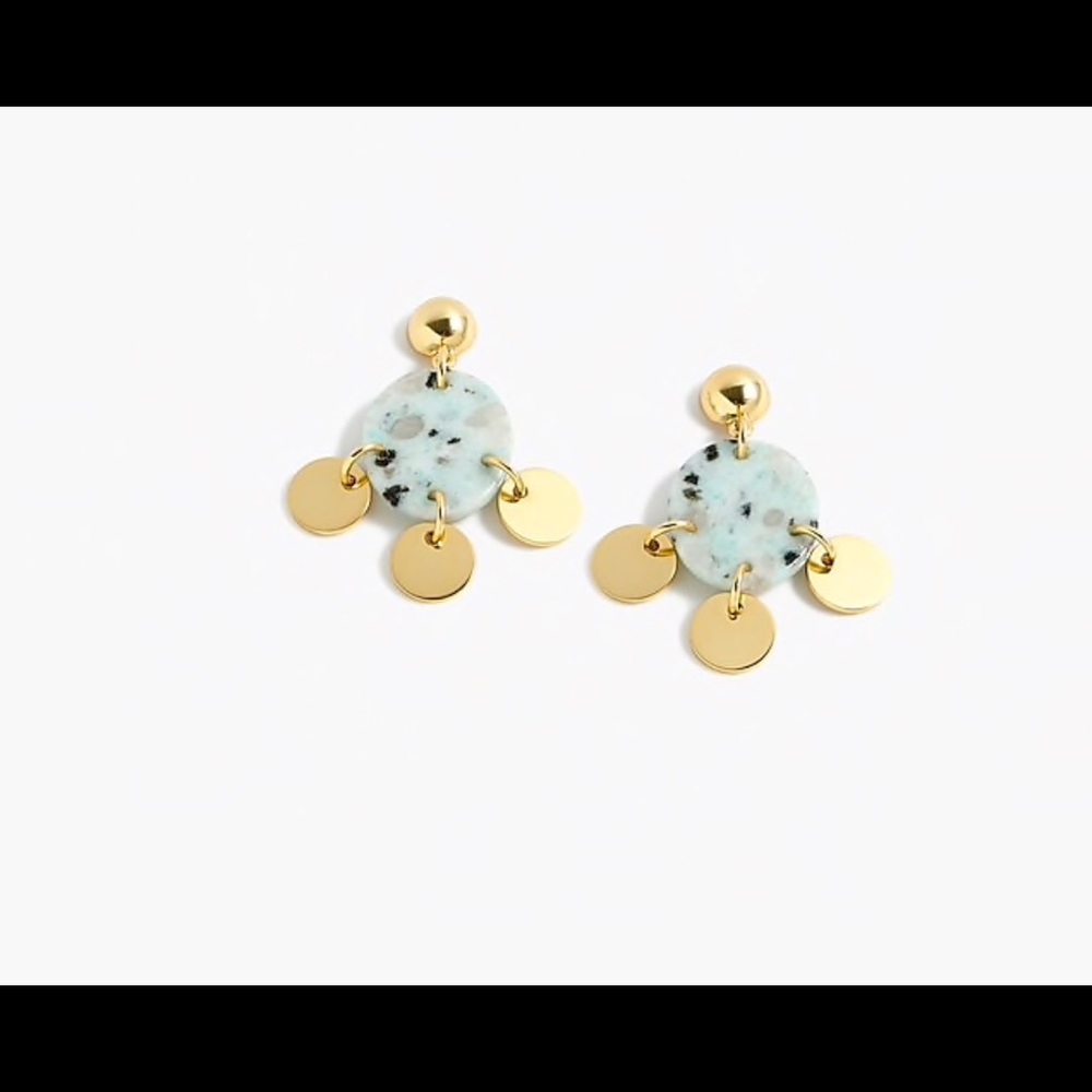 J.Crew DROP STONE AND DISC EARRINGS